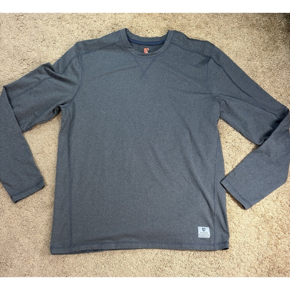 Rugged Elements Durable Utility Shirt Men's Small Gray Long Sleeve Crewneck